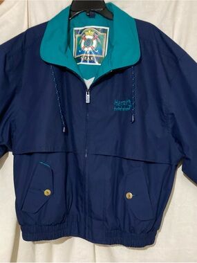 Gear For Sports Navy and Teal Bomber Jacket Harrah’s Casino